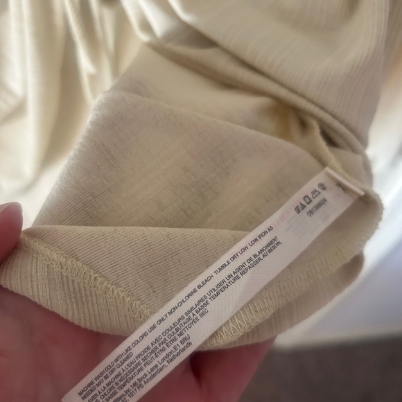 NWOT Free People Beach Addison Top, S, Light Yellow - Picture 4 of 4